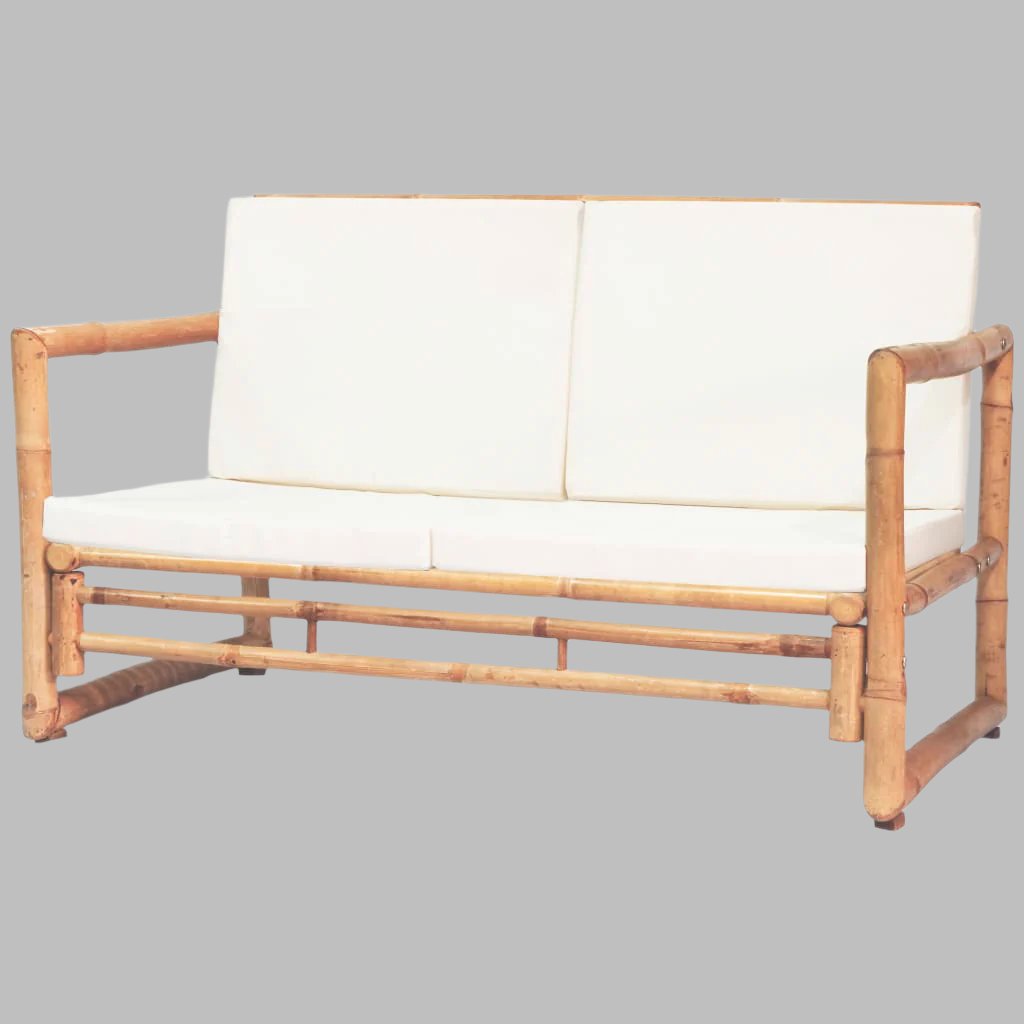 -Delige Loungeset Met Kussens Bamboe