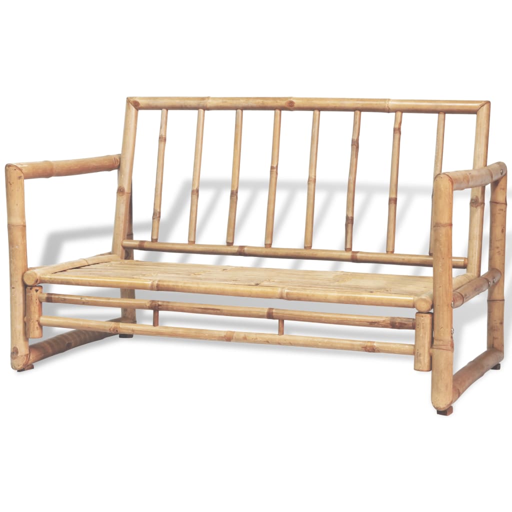 -Delige Loungeset Met Kussens Bamboe