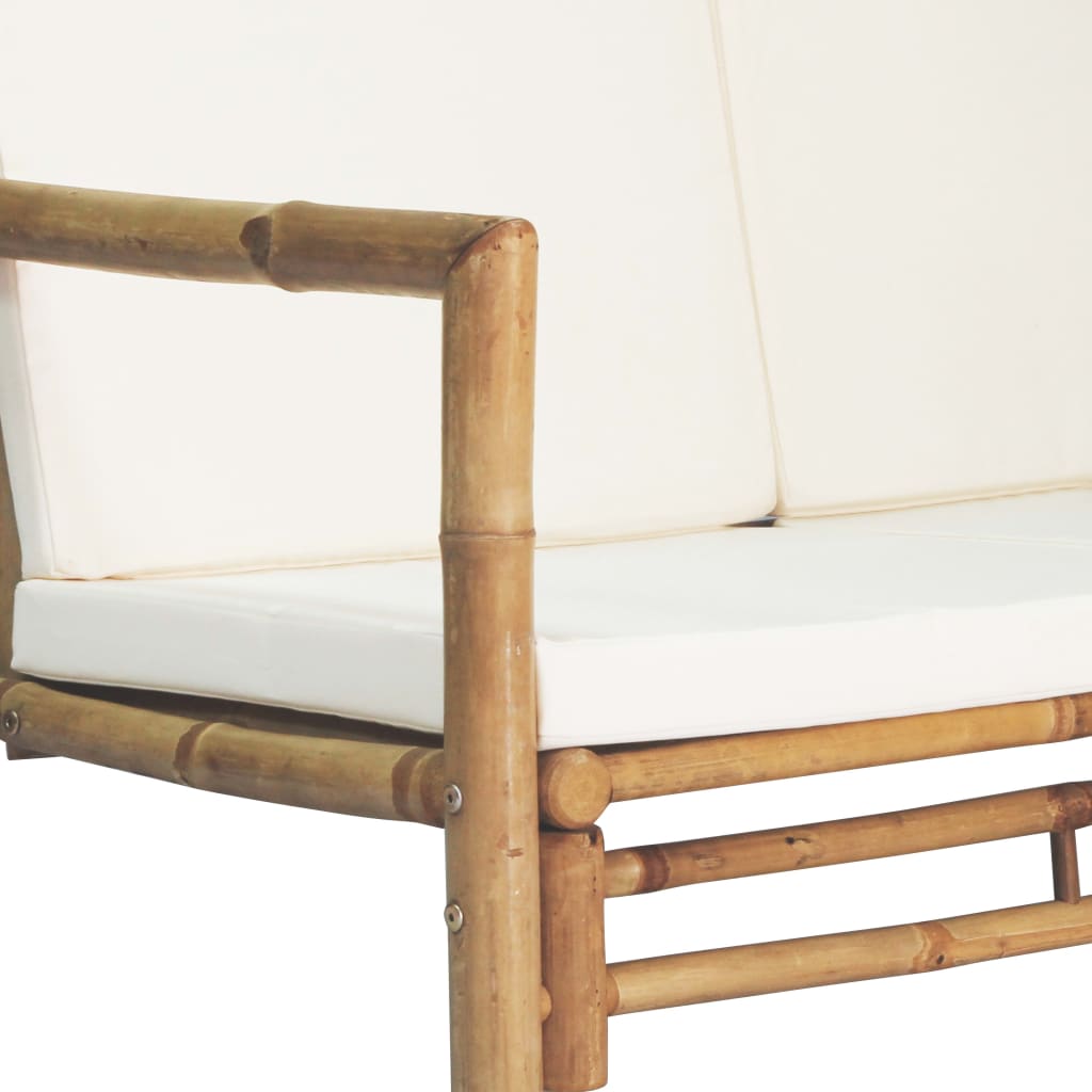 -Delige Loungeset Met Kussens Bamboe