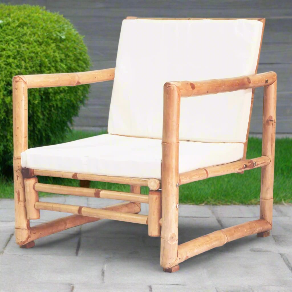 -Delige Loungeset Met Kussens Bamboe