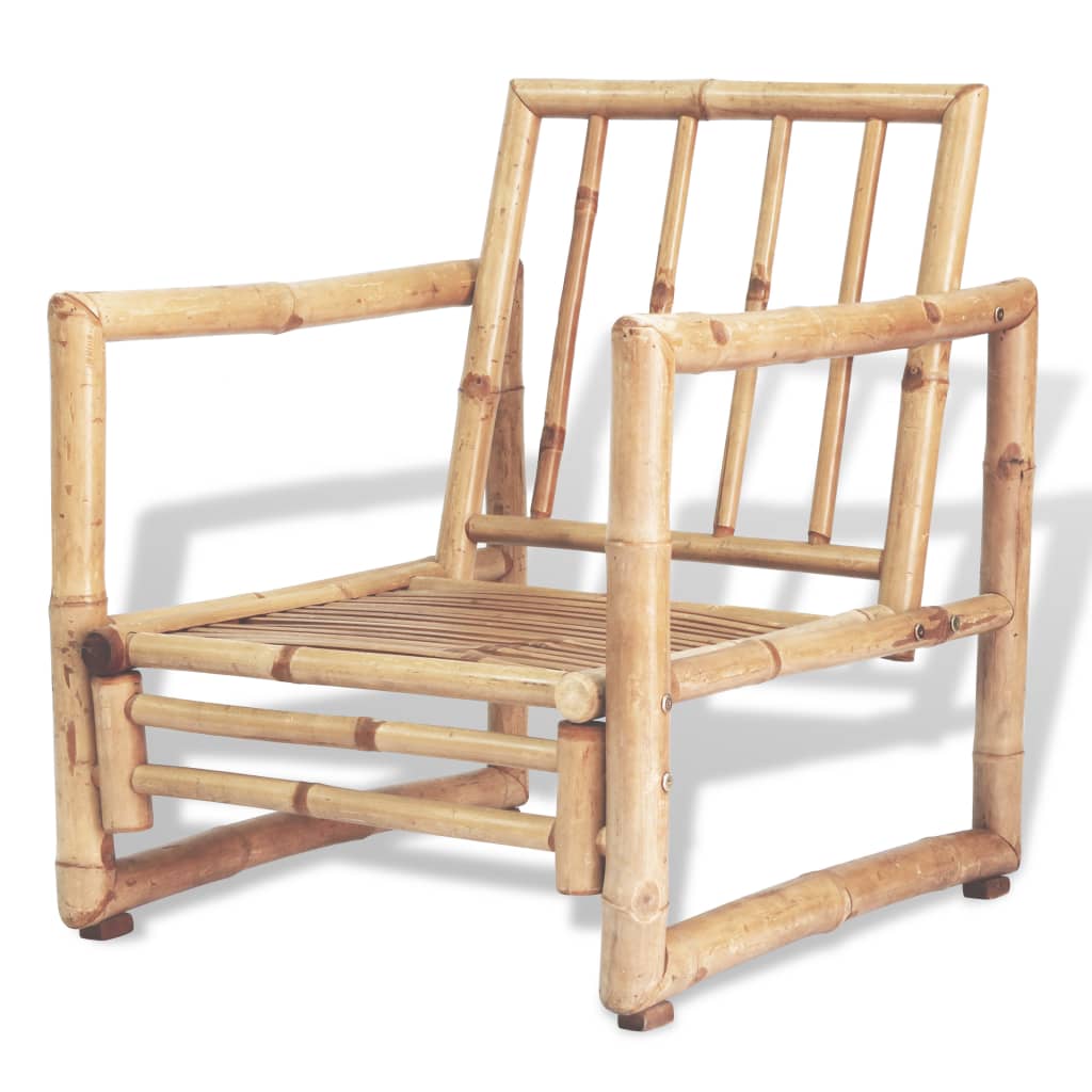 -Delige Loungeset Met Kussens Bamboe