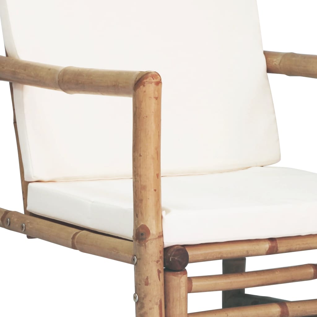 -Delige Loungeset Met Kussens Bamboe