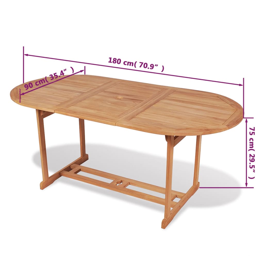 Tuintafel Massief Teakhout