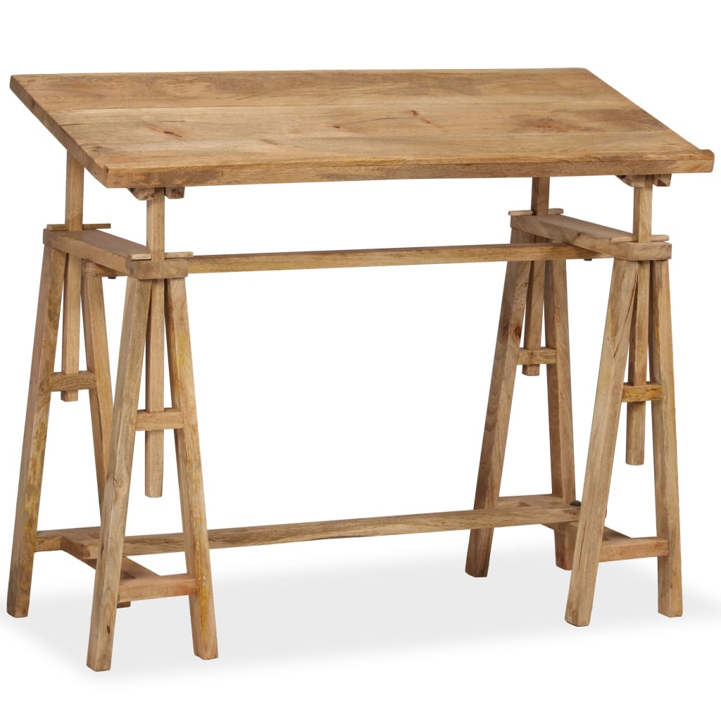 Tekentafel 116X50X76 Cm Massief Mangohout Crème