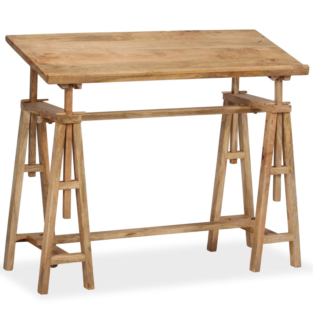 Tekentafel 116X50X76 Cm Massief Mangohout Crème