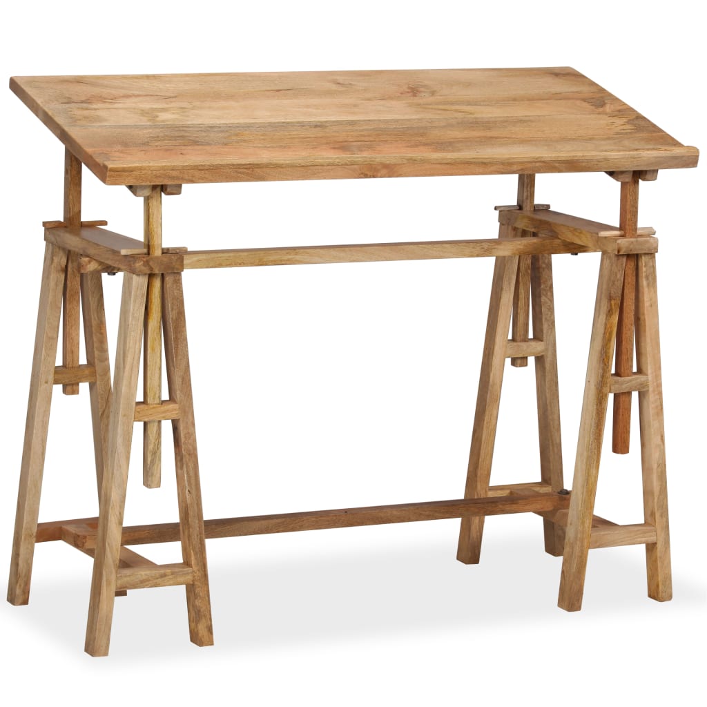 Tekentafel 116X50X76 Cm Massief Mangohout Crème