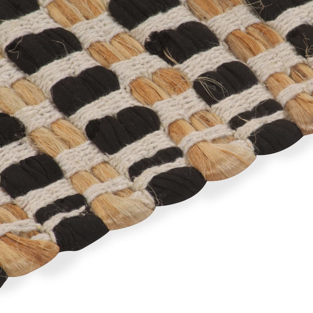 Badmattenset Handgeweven Jute En Stof Naturel En