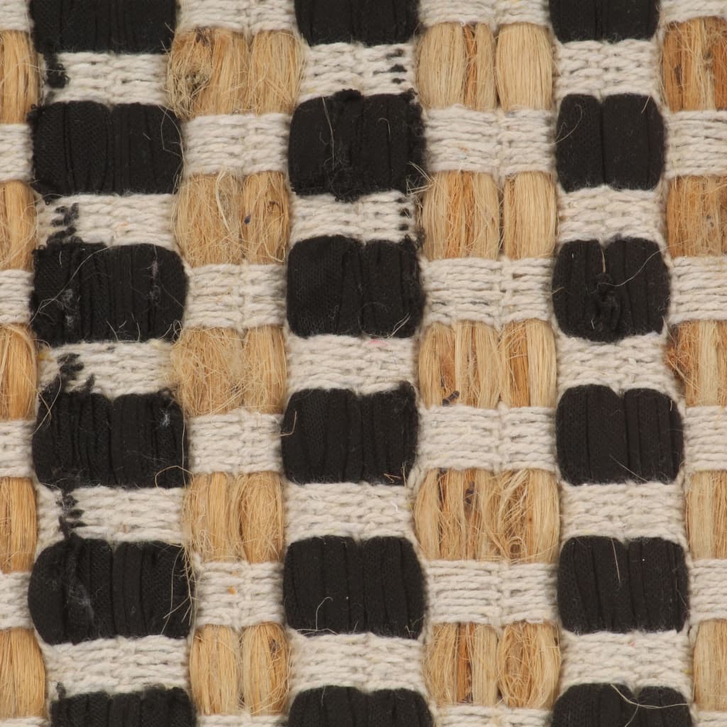 Badmattenset Handgeweven Jute En Stof Naturel En