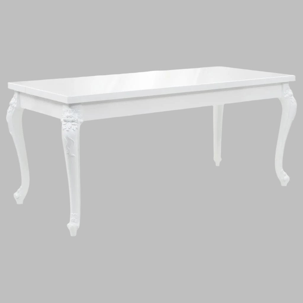 Eettafel 179X89X81 Cm Hoogglans Wit