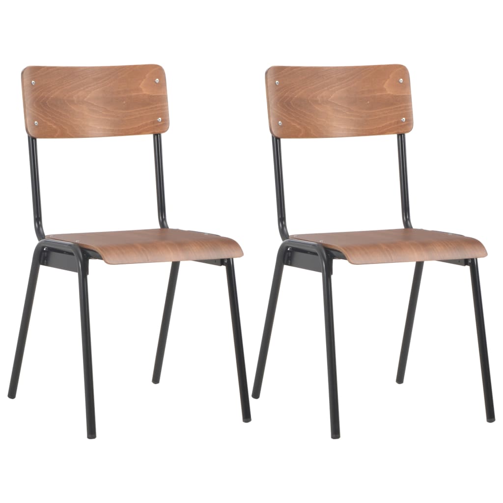 Eetkamerstoelen Massief Multiplex Staal