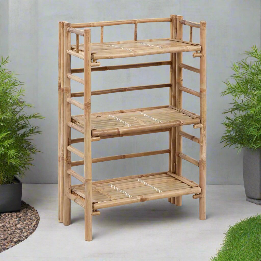 Plantenrek Bamboe Met 3 Plankjes