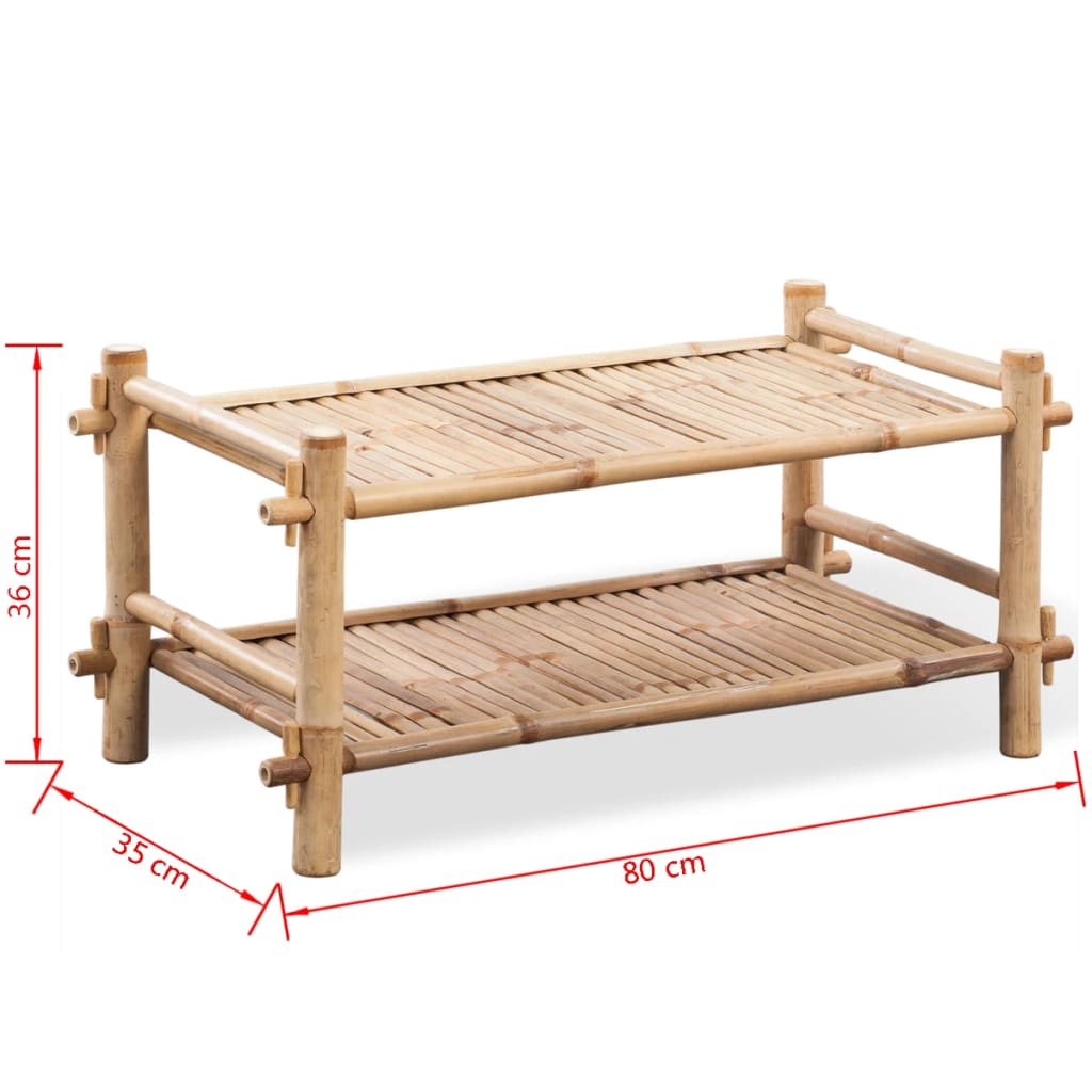 Schoenenrek Bamboe Twee Lagen
