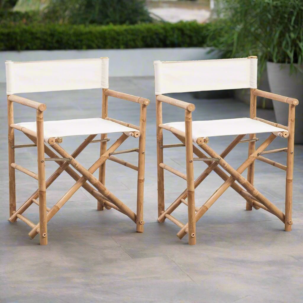 Regisseursstoelen Inklapbaar Bamboe En Canvas