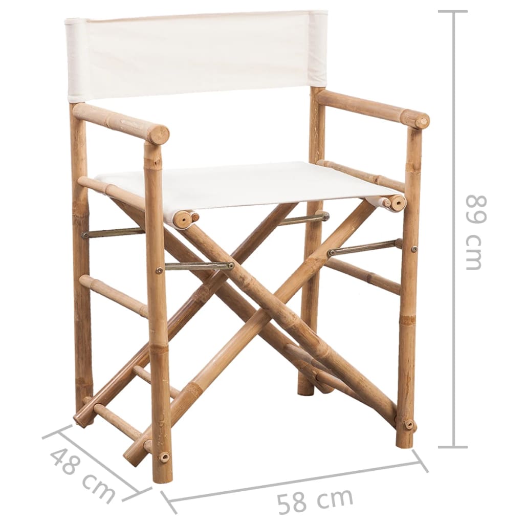 Regisseursstoelen Inklapbaar Bamboe En Canvas