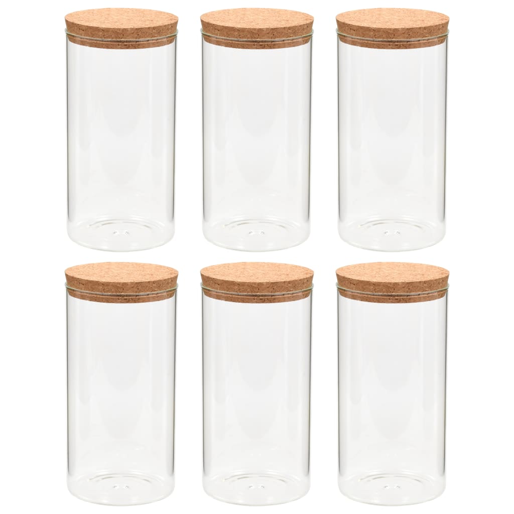 Opbergpotten Met Kurken Deksel 1400 Ml Glas