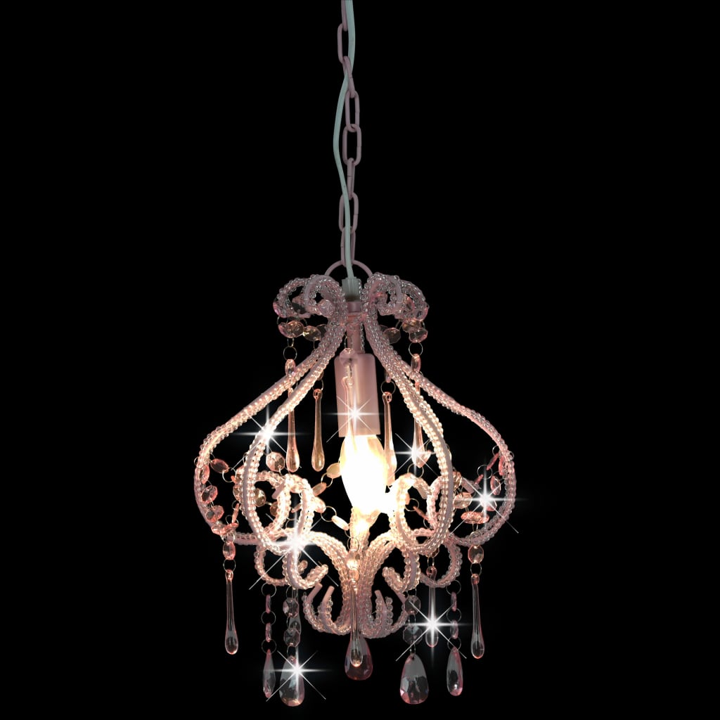 Plafondlamp Met Kralen Rond E14