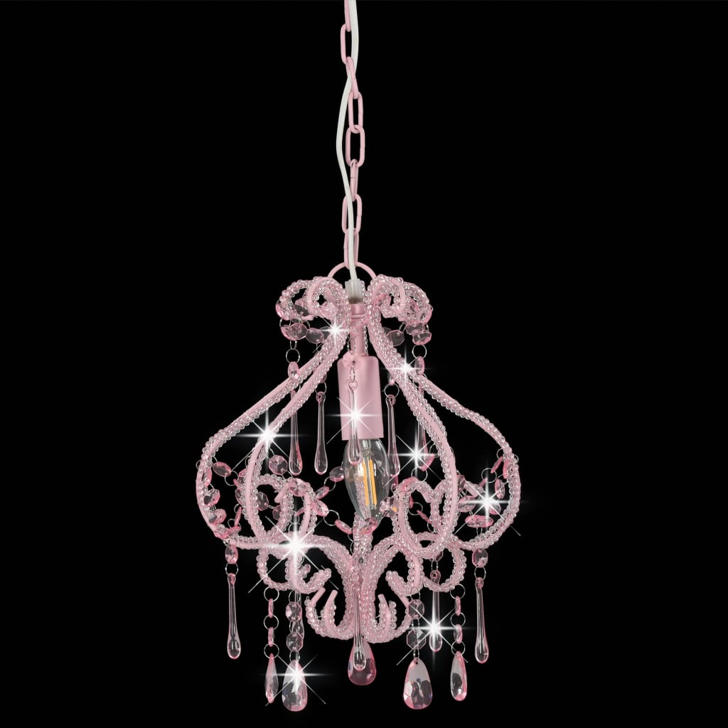 Plafondlamp Met Kralen Rond E14