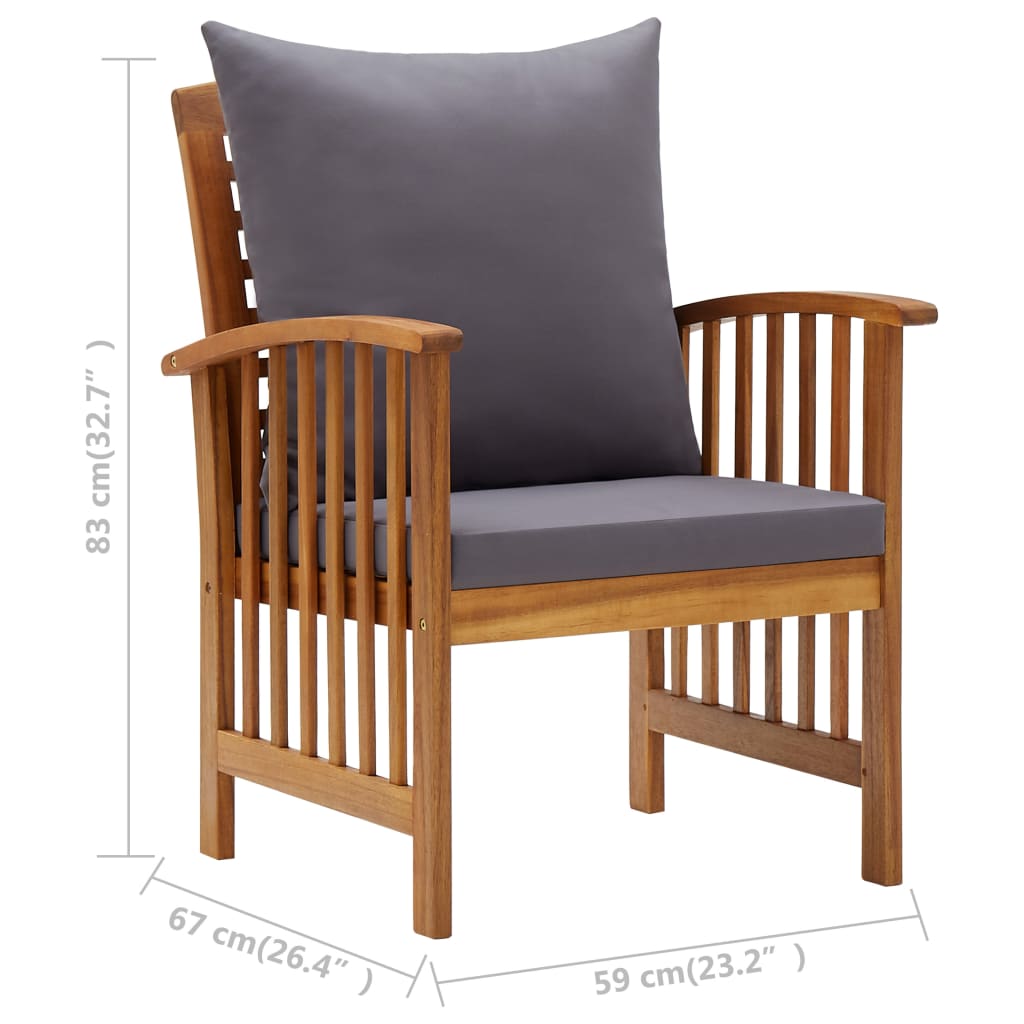 Tuinstoelen Met Kussens Massief Acaciahout