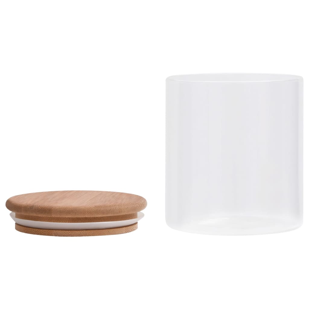 Opbergpotten Met Bamboe Deksel 00 Ml Glas