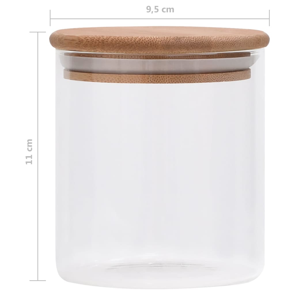 Opbergpotten Met Bamboe Deksel 00 Ml Glas