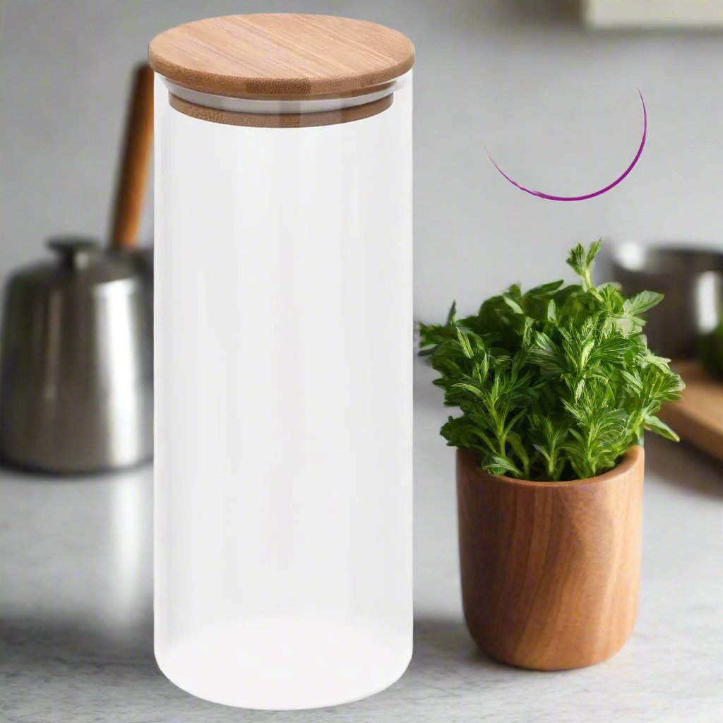 Opbergpotten Met Bamboe Deksel 00 Ml Glas