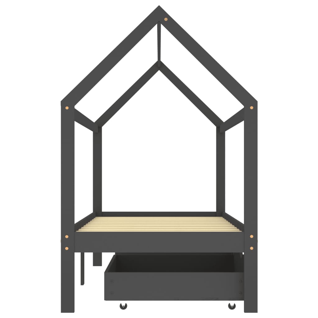 Kinderbedframe Met Lades Grenenhout