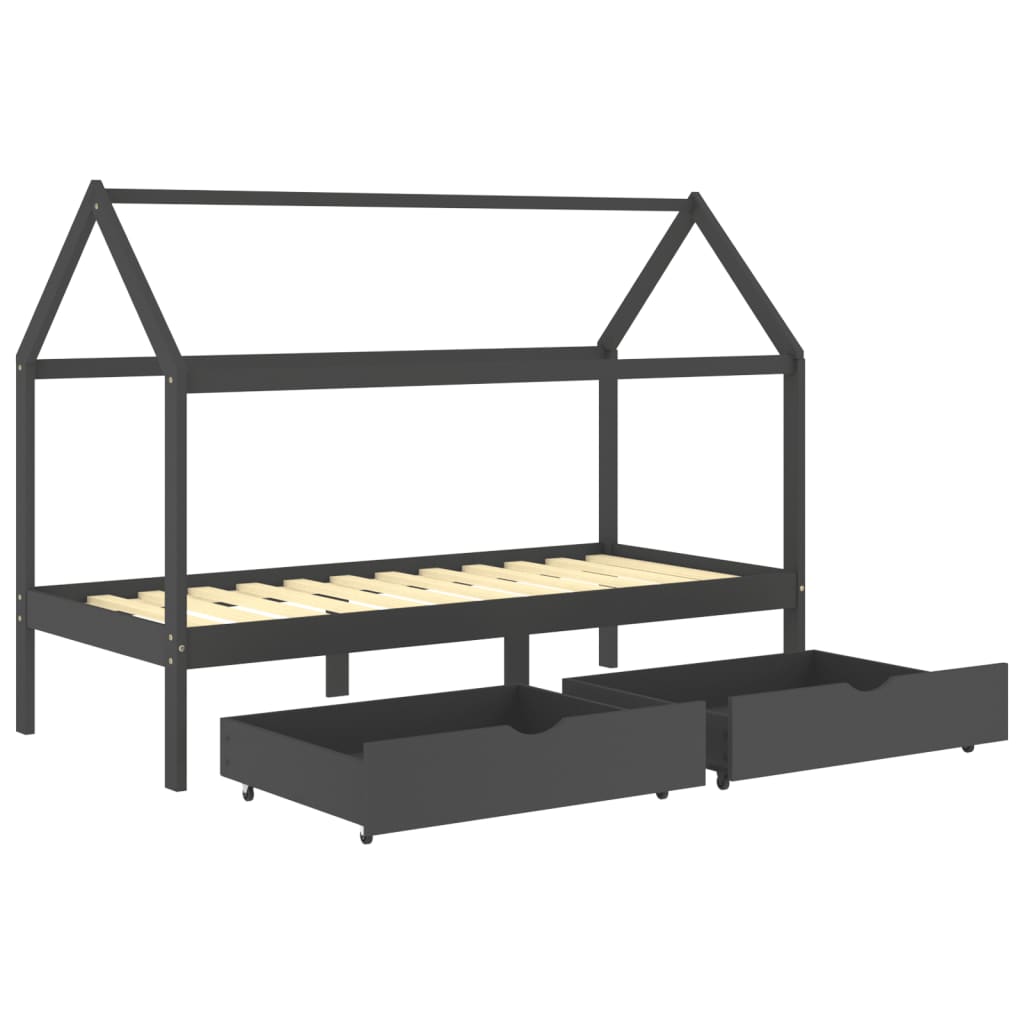 Kinderbedframe Met Lades Grenenhout