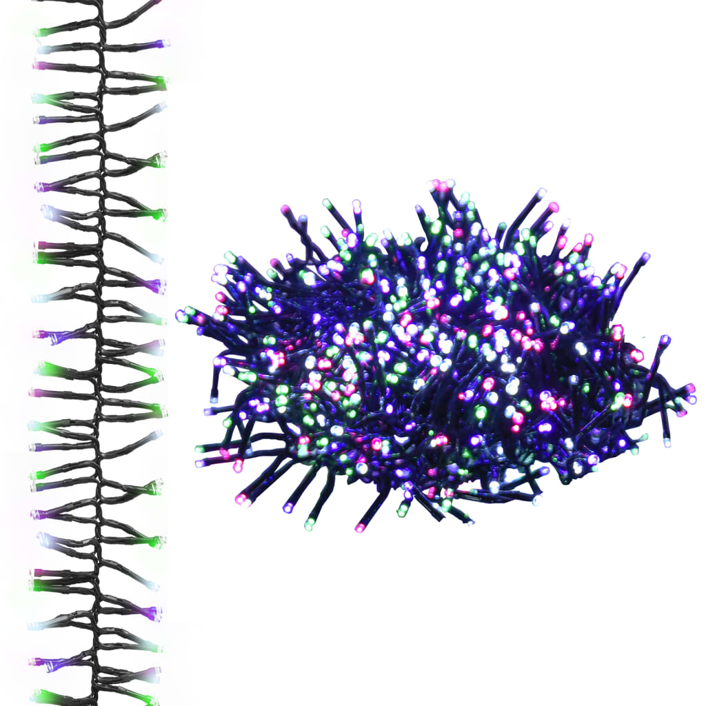 Lichtslinger Cluster Met 3000 Led's Pvc Pastel Meerkleurig En Donkergroen