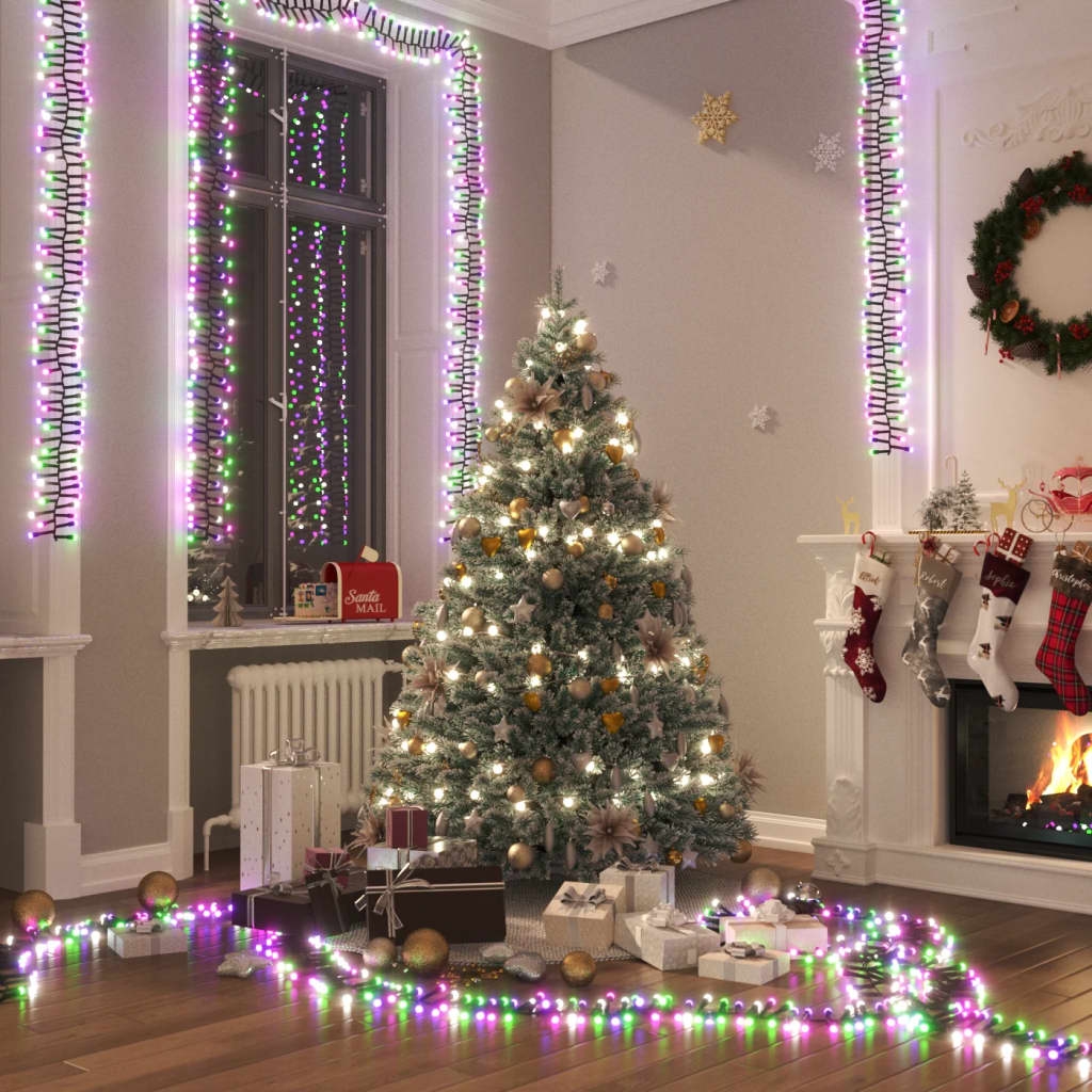 Lichtslinger Cluster Met 3000 Led's Pvc Pastel Meerkleurig En Donkergroen