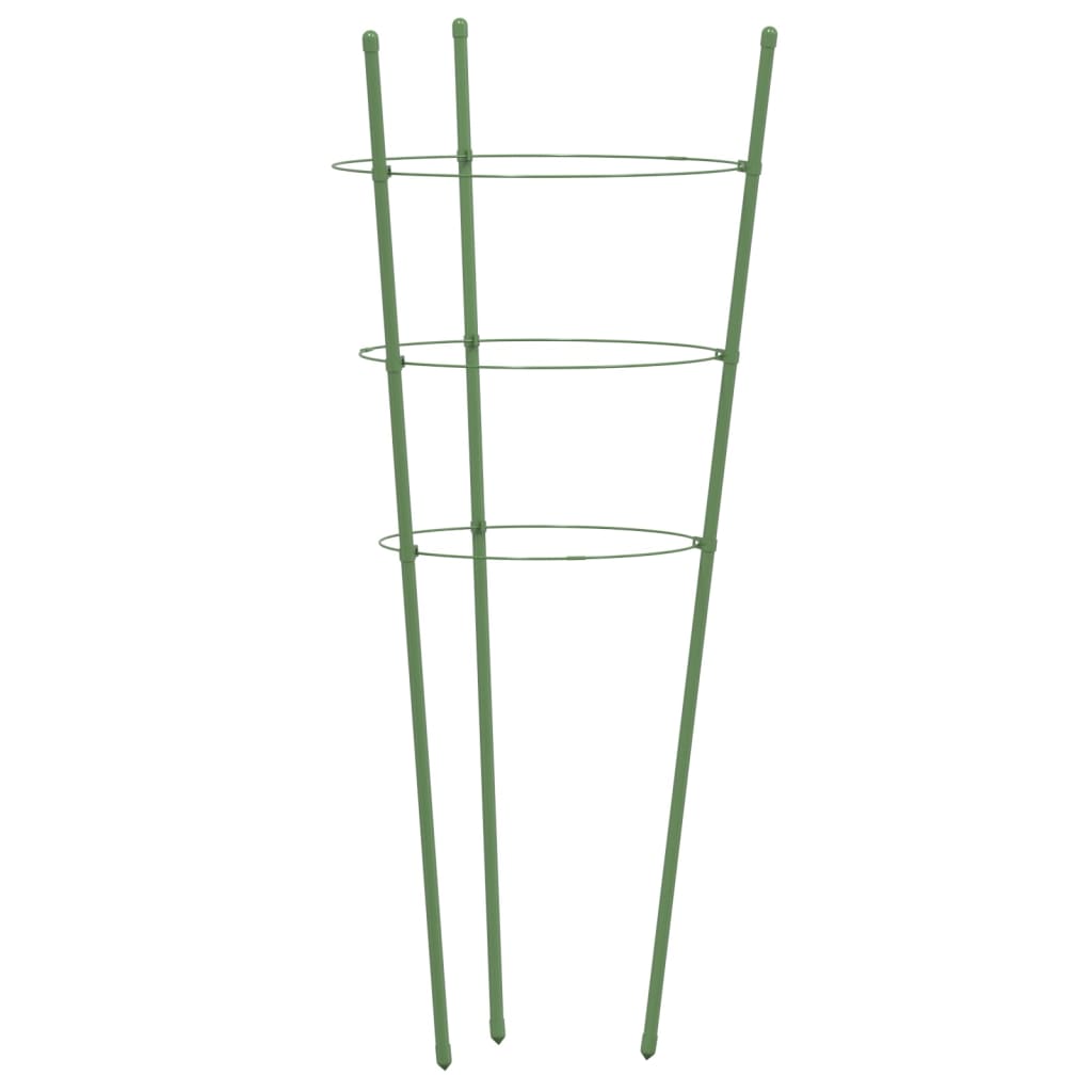 Plantensteunen Met 3 Ringen 4 Cm Staal Groen