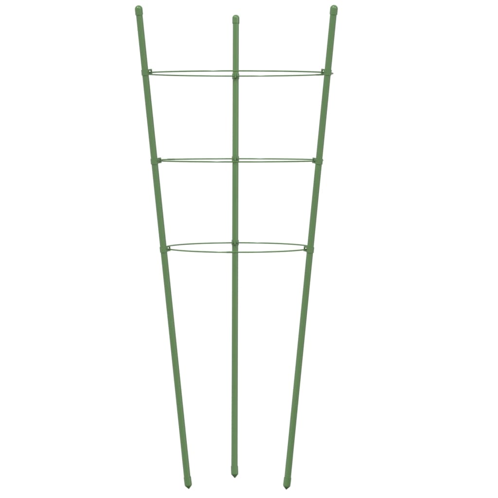 Plantensteunen Met 3 Ringen 4 Cm Staal Groen