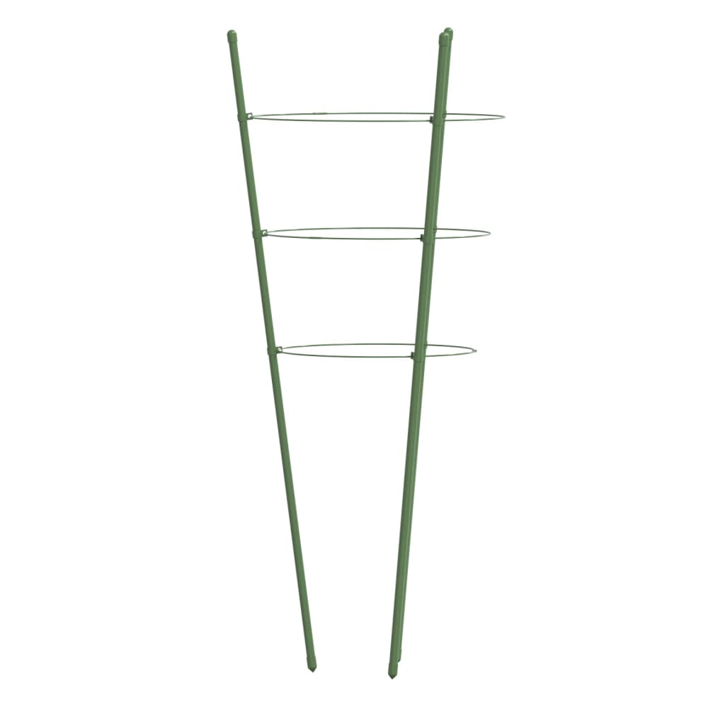 Plantensteunen Met 3 Ringen 4 Cm Staal Groen