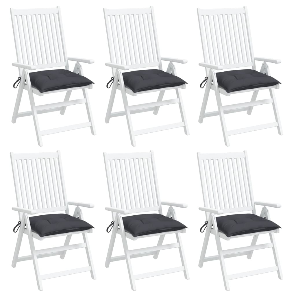 Stoelkussens 6 St 50X50X7 Cm Oxford Stof Antracietkleurig
