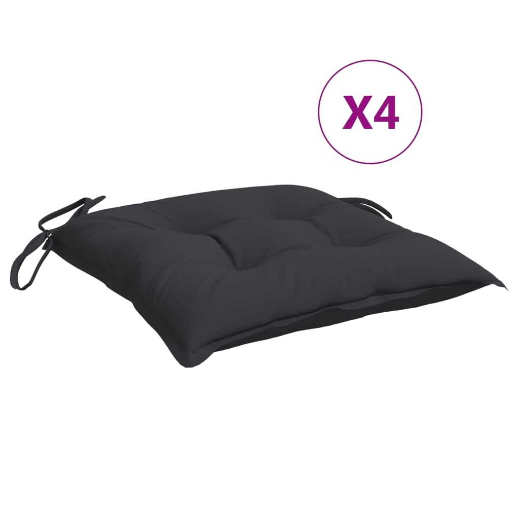 Palletkussens 4 St 50X50X7 Cm Oxford Stof Zwart