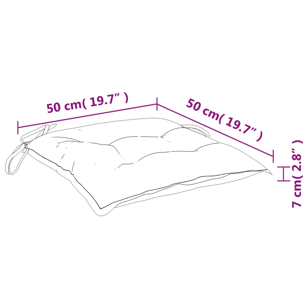 Palletkussens 4 St 50X50X7 Cm Oxford Stof Zwart