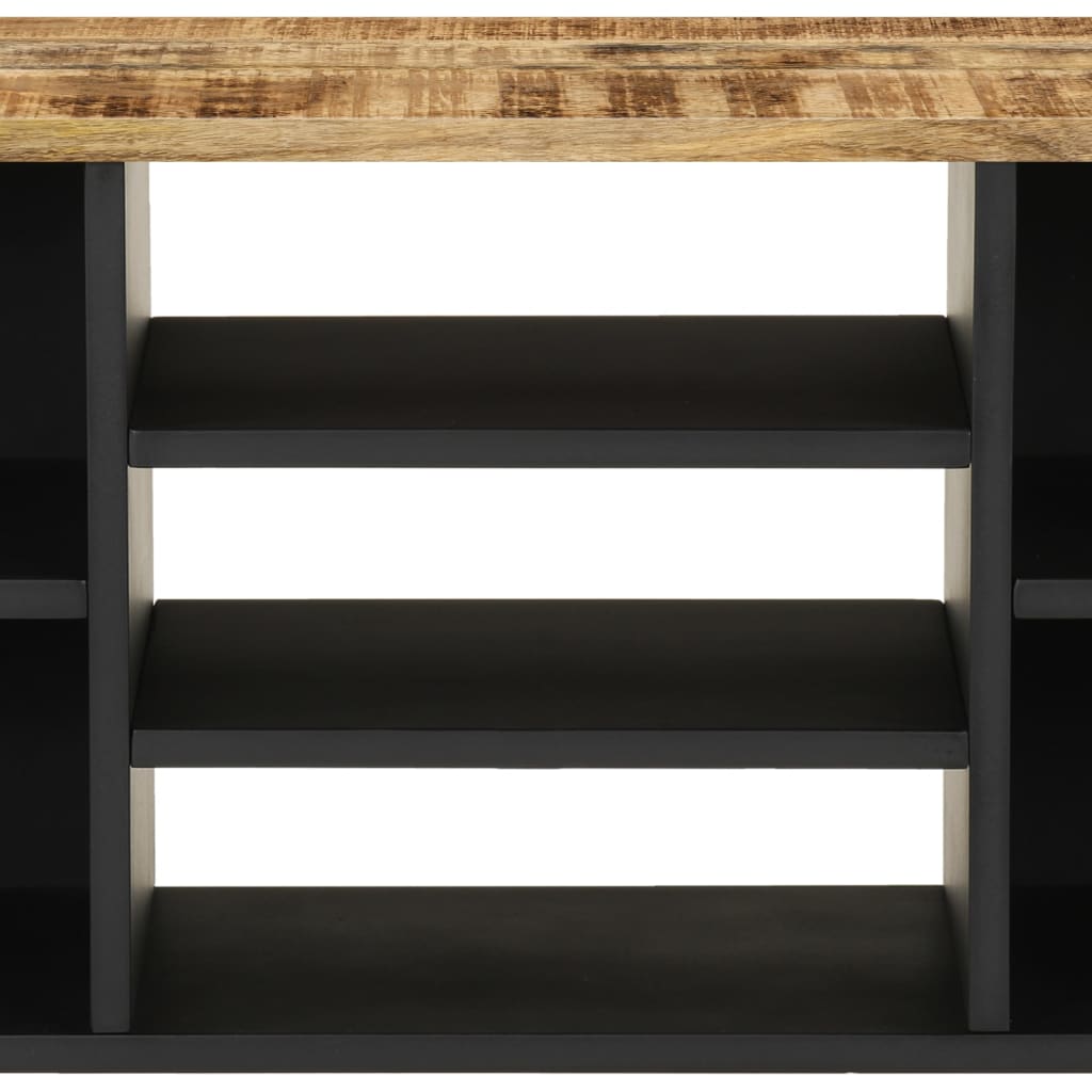Tv-Meubel 100X33X46 Cm Massief Mangohout En Bewerkt Hout
