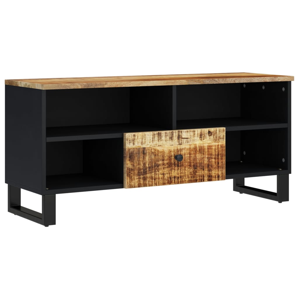 Tv-Meubel 100X33X46 Cm Massief Mangohout En Bewerkt Hout