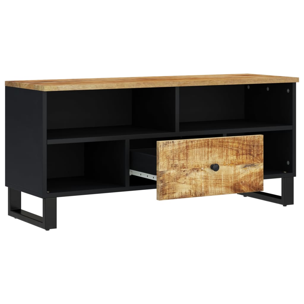 Tv-Meubel 100X33X46 Cm Massief Mangohout En Bewerkt Hout