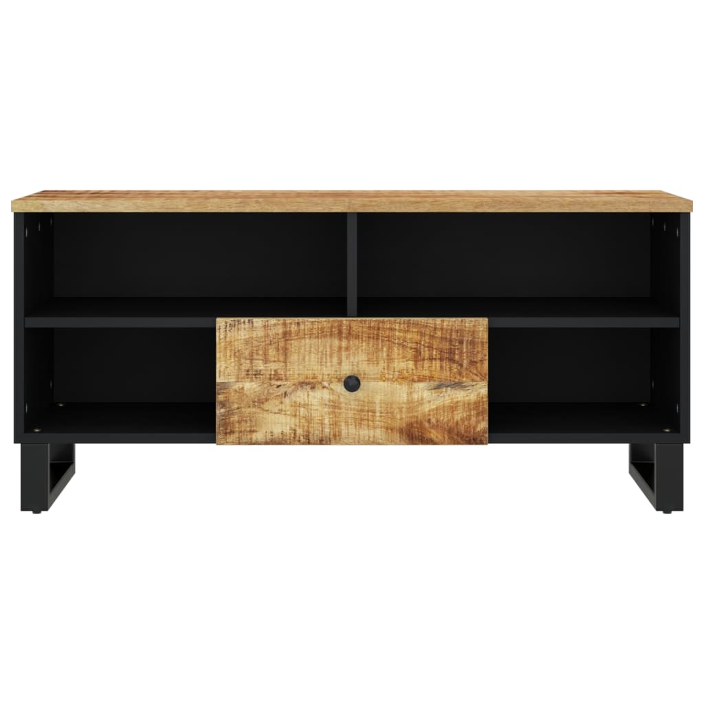 Tv-Meubel 100X33X46 Cm Massief Mangohout En Bewerkt Hout