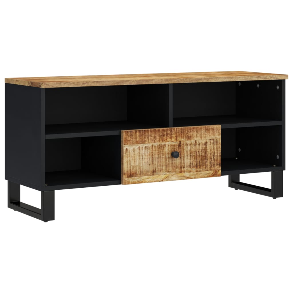 Tv-Meubel 100X33X46 Cm Massief Mangohout En Bewerkt Hout