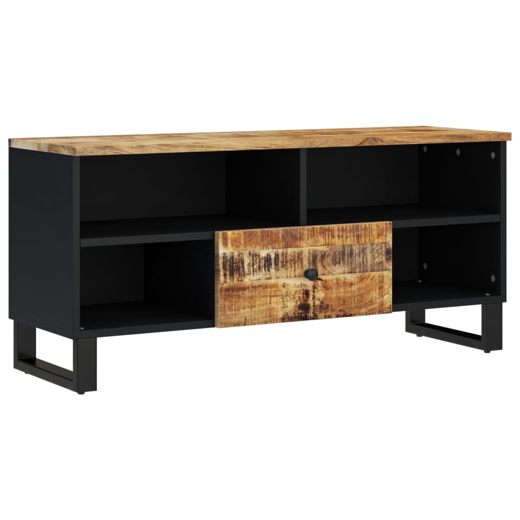 Tv-Meubel 100X33X46 Cm Massief Mangohout En Bewerkt Hout