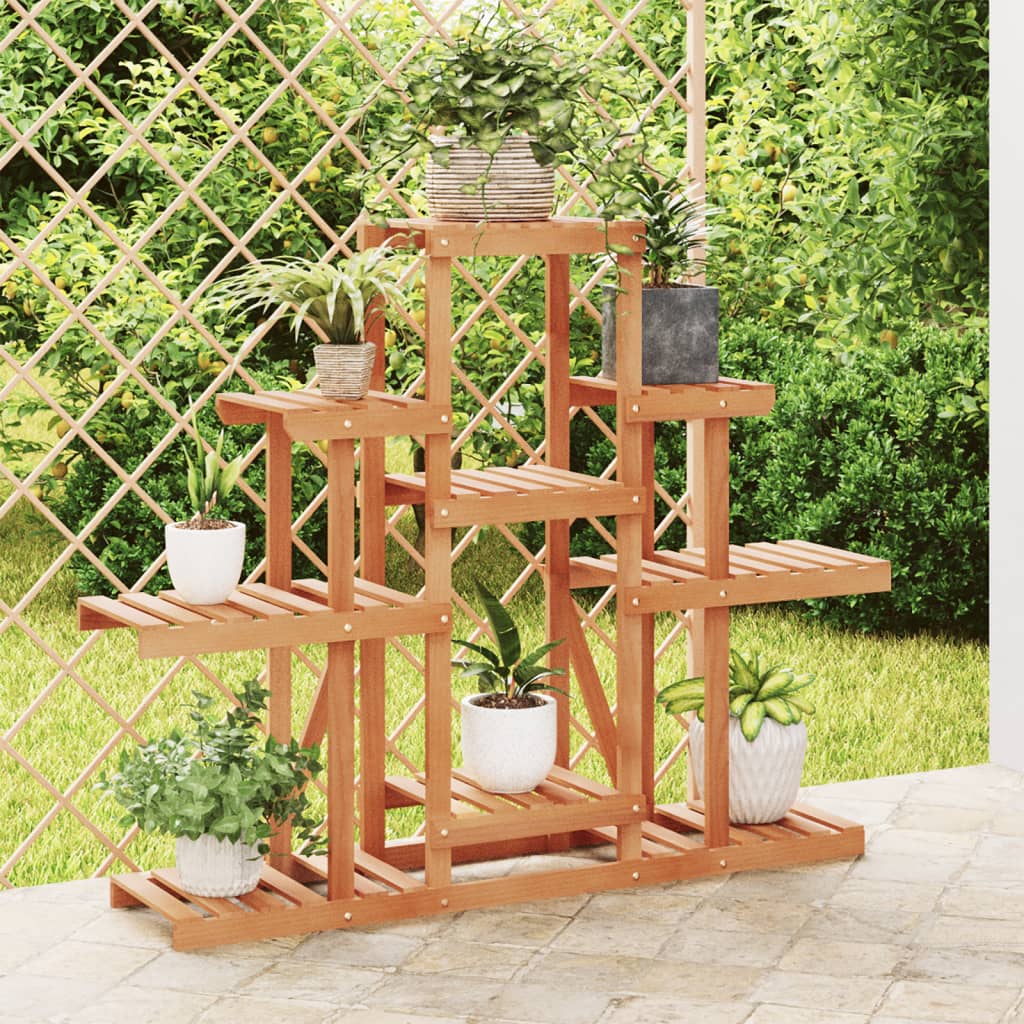 Plantenstandaard 75X25X40,5 Cm Massief Vurenhout Lichtbruin