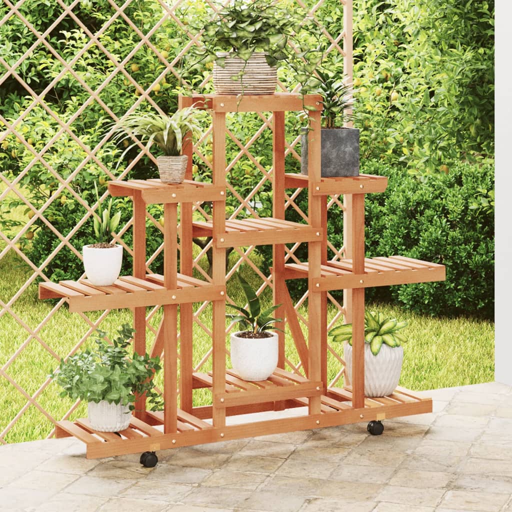 Plantenstandaard 75X25X40,5 Cm Massief Vurenhout Lichtbruin