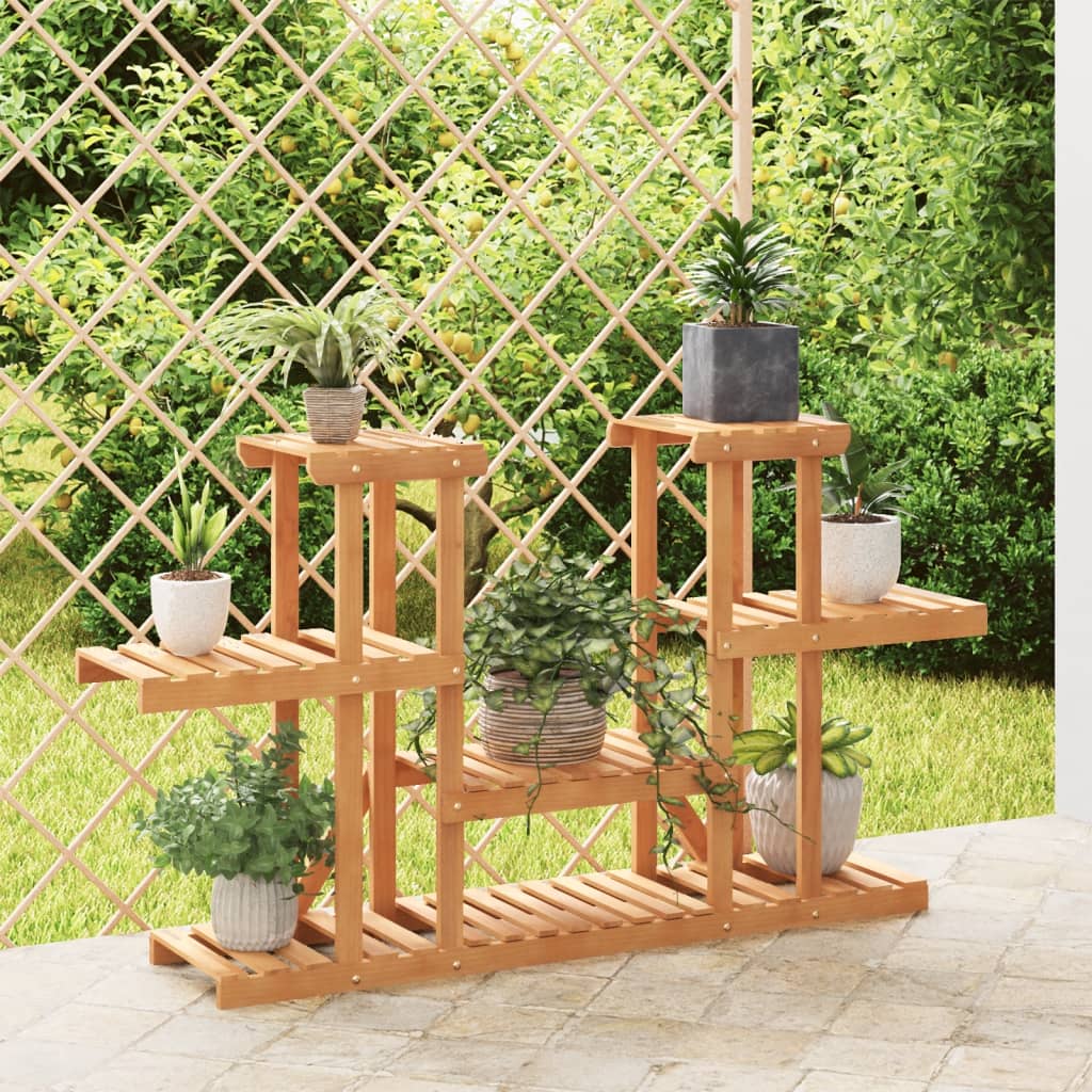 Plantenstandaard 75X25X40,5 Cm Massief Vurenhout Lichtbruin