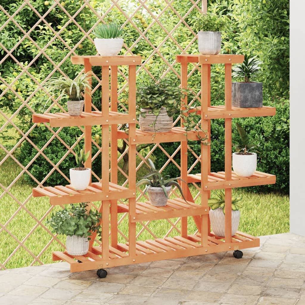 Plantenstandaard 75X25X40,5 Cm Massief Vurenhout Lichtbruin