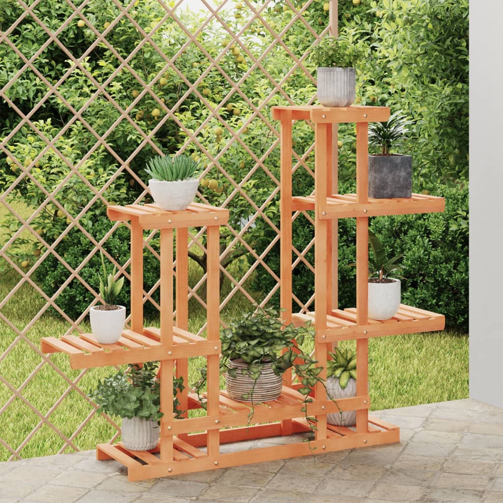 Plantenstandaard 75X25X40,5 Cm Massief Vurenhout Lichtbruin