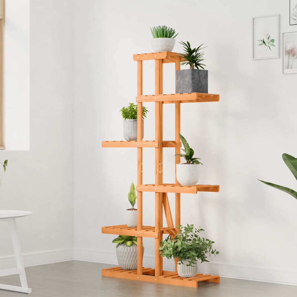 Plantenstandaard 75X25X40,5 Cm Massief Vurenhout Lichtbruin