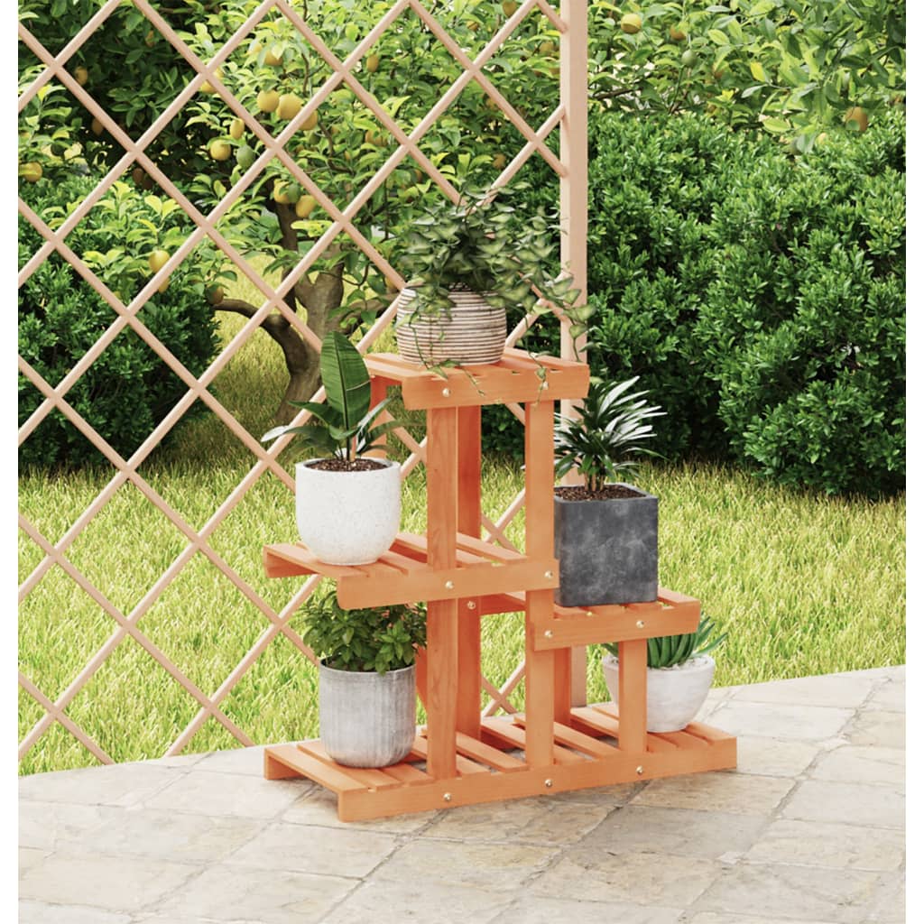 Plantenstandaard 75X25X40,5 Cm Massief Vurenhout Lichtbruin