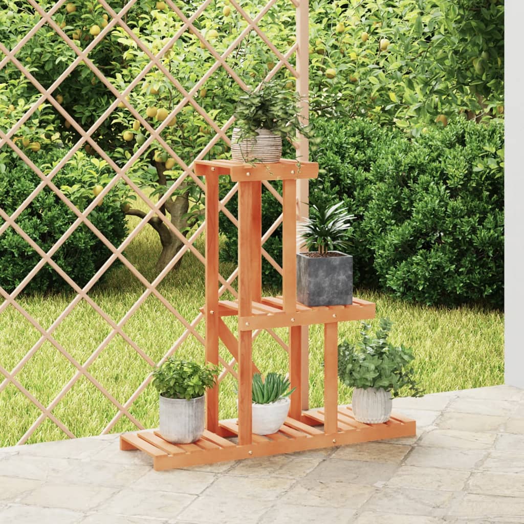 Plantenstandaard 75X25X40,5 Cm Massief Vurenhout Lichtbruin