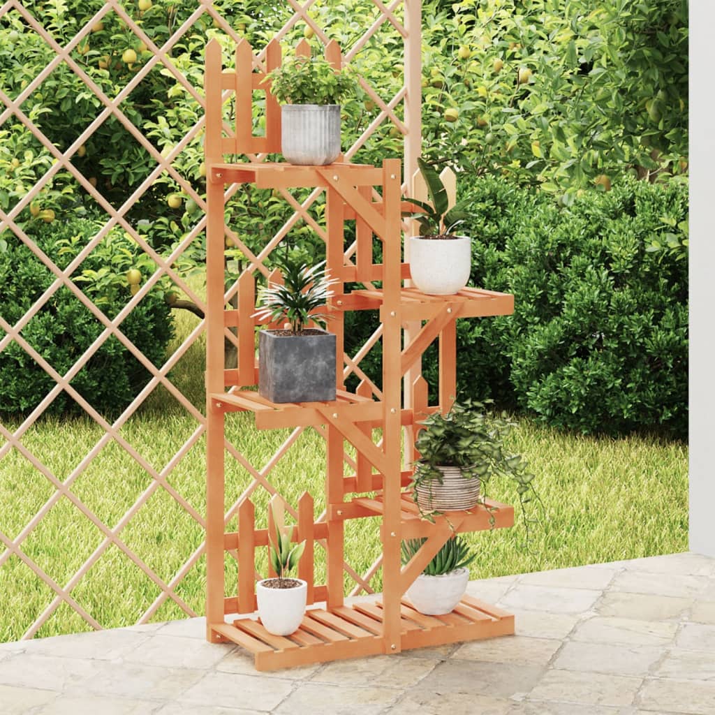 Plantenstandaard 75X25X40,5 Cm Massief Vurenhout Lichtbruin